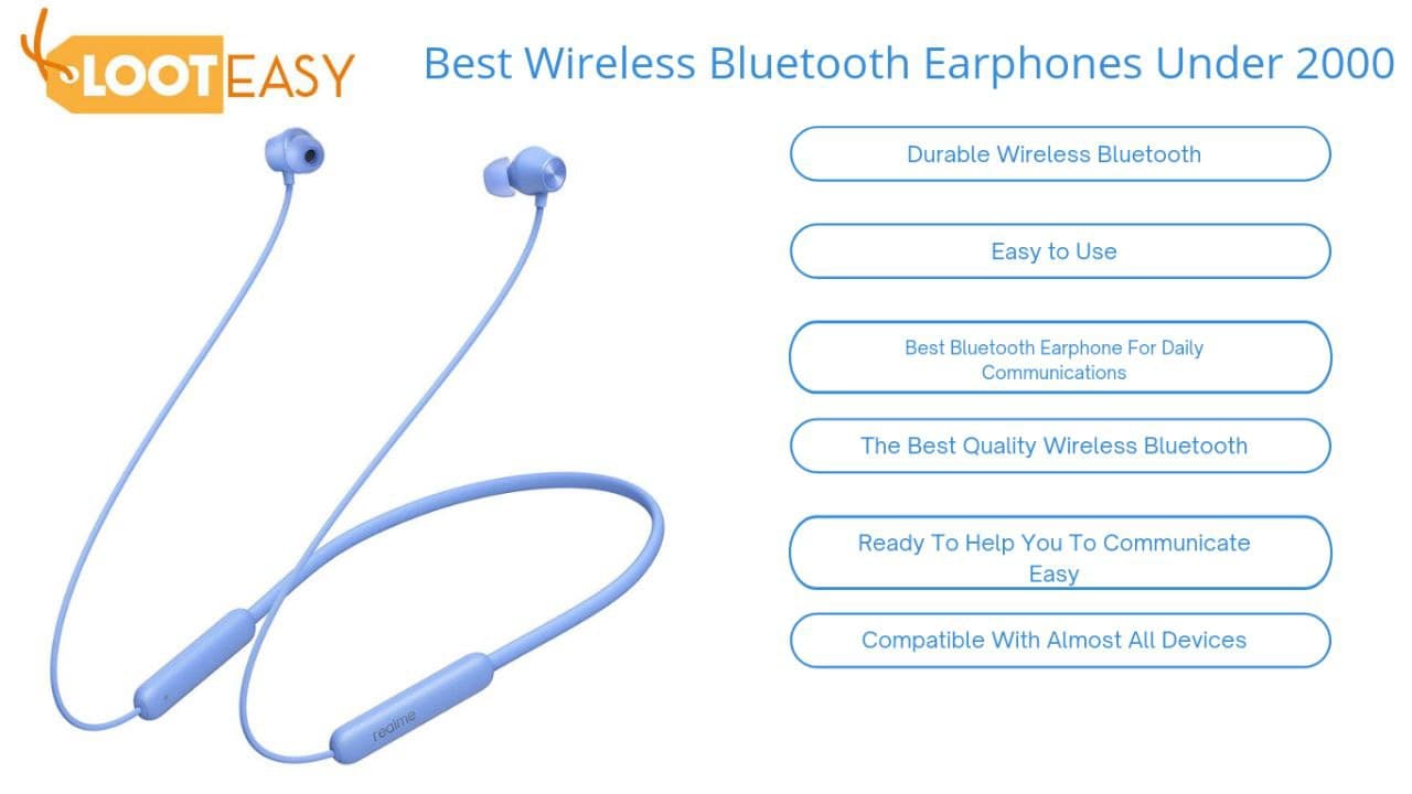 Best Wireless Bluetooth Earphone Under 2000 in India Loot Easy